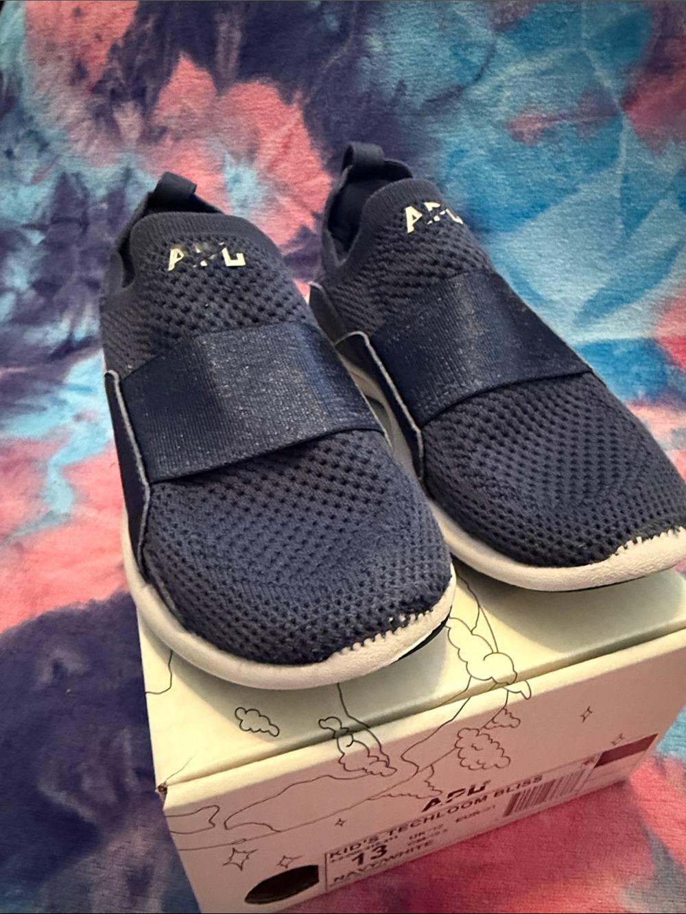 Kids Slip-On APL Athletic Sneakers in Navy 13 techloom bliss